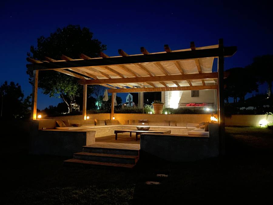 Pergola di notte, glamping di lusso in Maremma