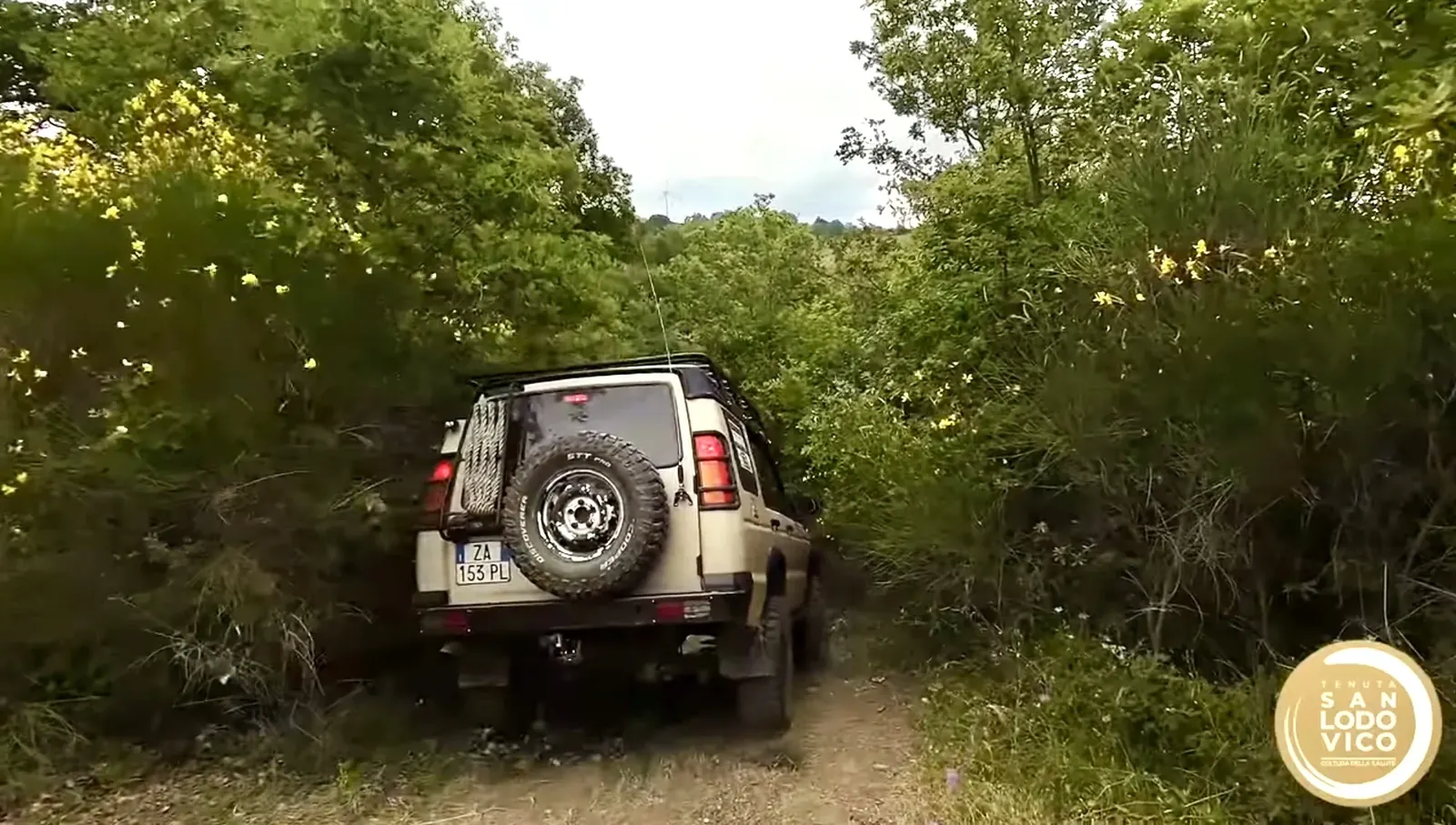 Fuoristrada su una pista nel bosco della Tenuta